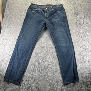 Vintage Perry Ellis America Jeans Mens 38x32 Blue Cotton Denim Straight Workwear